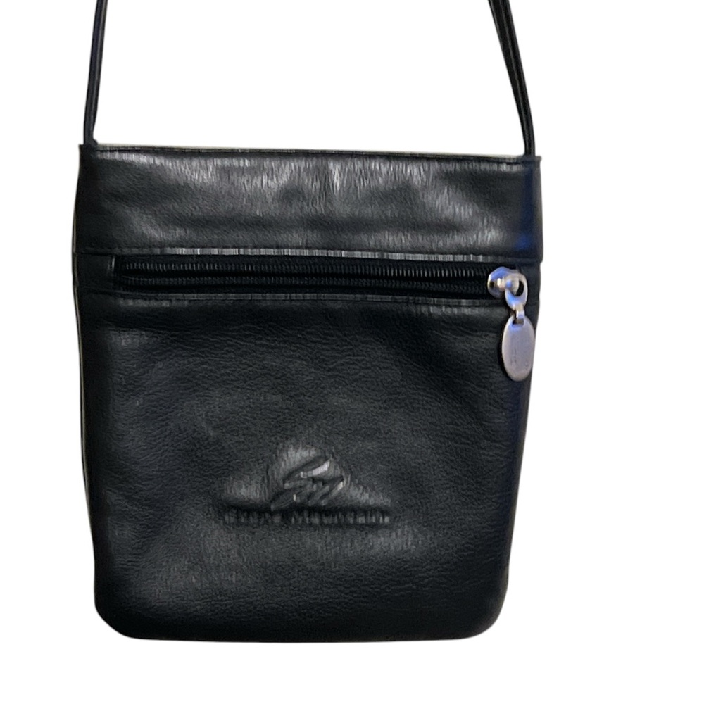 COPY - Black Leather Crossbody Bag Stone Mountain